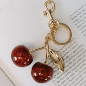 Charme Cherry Golden Keychain